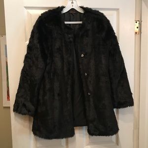 Nameless black faux fur coat size M